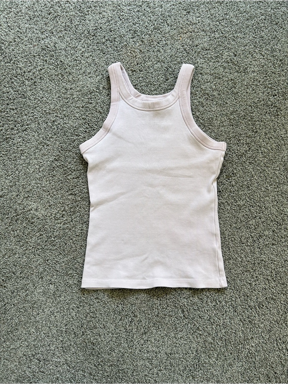 H&M Classic Ribbed Tank Top in Light Pink